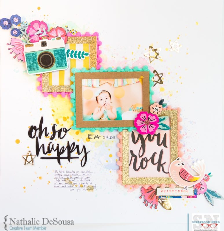 Layering chipboard pieces without adding bulk