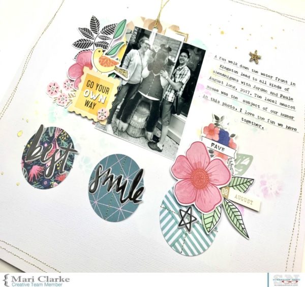 Using Mixed Media on a Layout