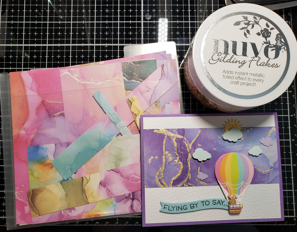 Accenting your pattern papers with Foil or Gilding Flakes