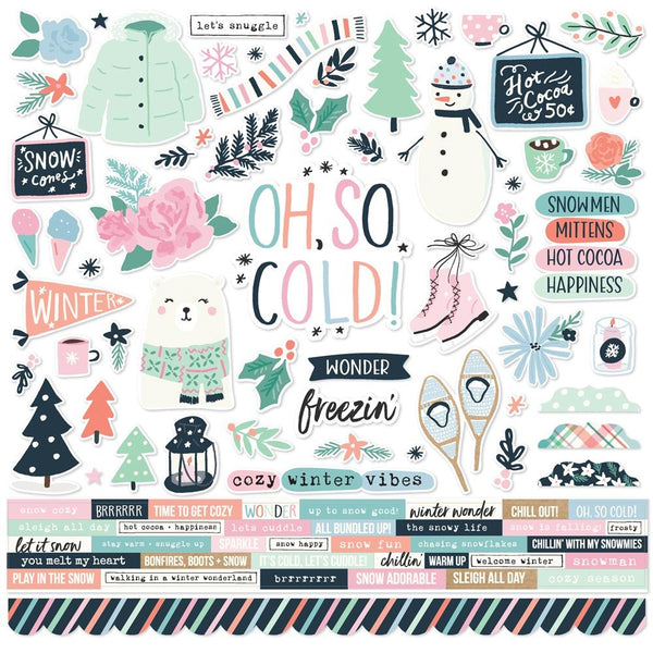 Simple Stories - WInter Wonder - 12 x 12 Sticker Sheet