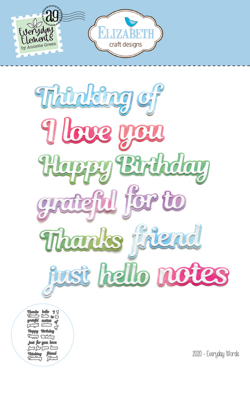 Elizabeth Craft Designs - Everyday Elements - Everyday Words die set