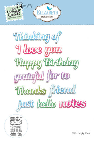 Elizabeth Craft Designs - Everyday Elements - Everyday Words die set