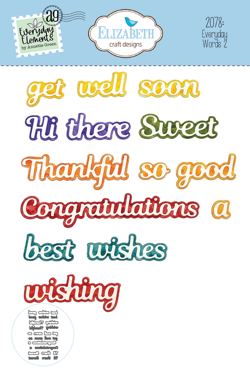 Elizabeth Craft Designs - Everyday Elements - Everyday Words 2 die set