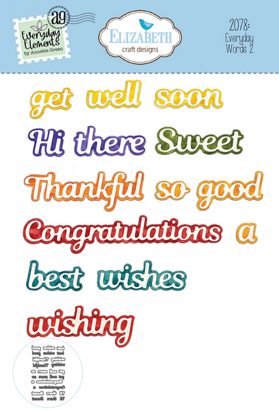 Elizabeth Craft Designs - Everyday Elements - Everyday Words 2 die set