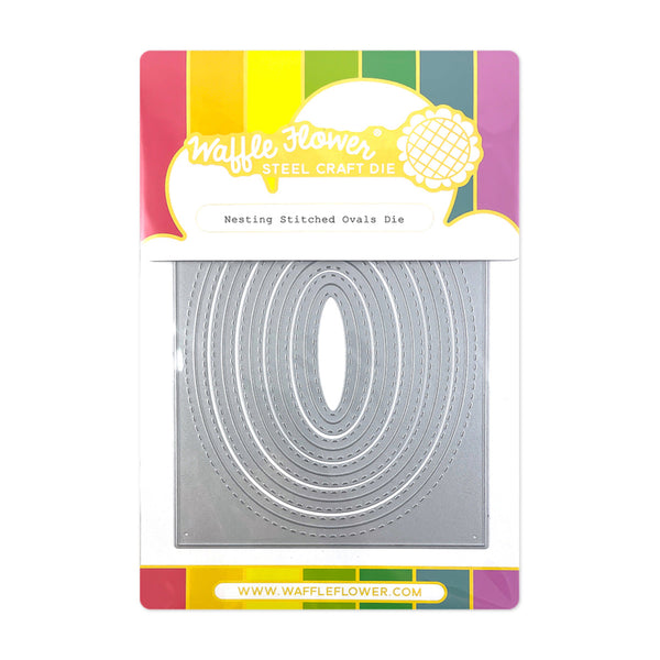 Waffle Flower - Nesting Stitched Ovals - die set