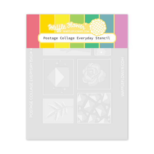 Waffle Flower - Postage Collage - Everyday Stencil