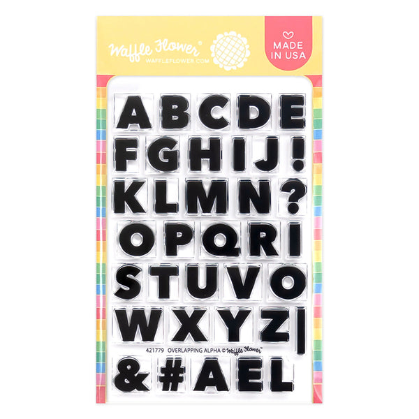 Waffle Flower - Overlapping Alpha - Clear stamp set