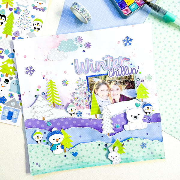 Doodlebug Design - Doodle-Pops - Snow Cute Cardstock Sticker