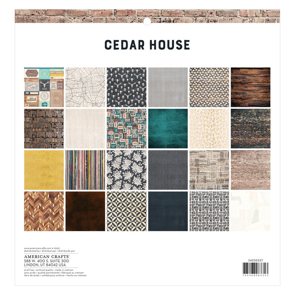American Crafts - Cedar House - 12 x 12 Paper Pad