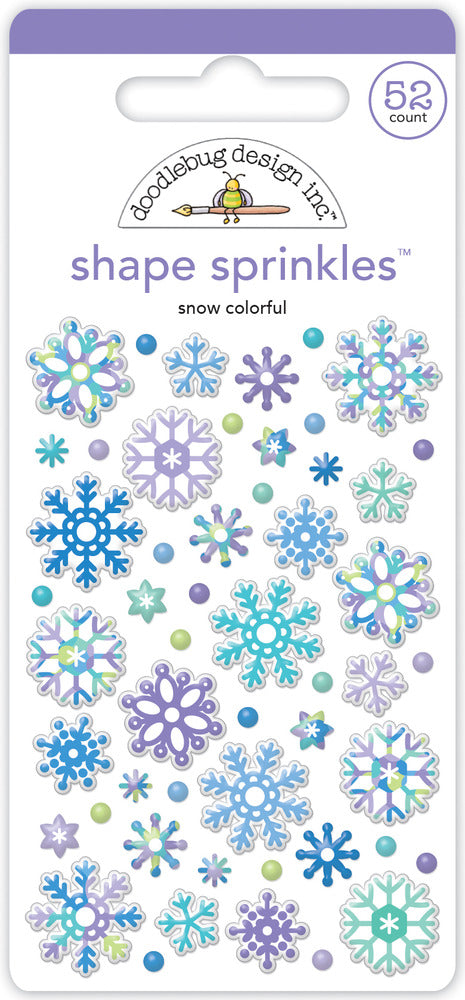 Doodlebug Design - Shape Sprinkles - Snow Colourful