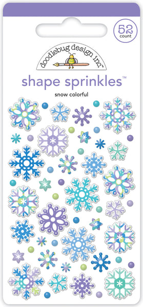 Doodlebug Design - Shape Sprinkles - Snow Colourful