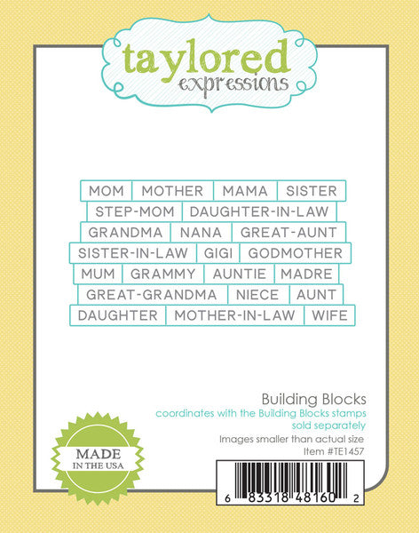 Taylored Expressions - Building Blocks - Die Set