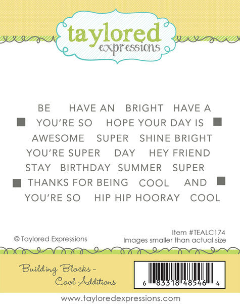 Taylored Expressions - Building Blocks - Cool Additions stamp set