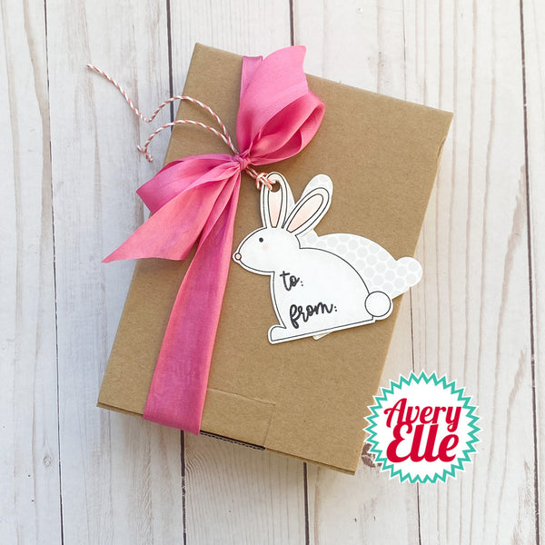 Avery Elle - Bunny Tag - Clear Stamps