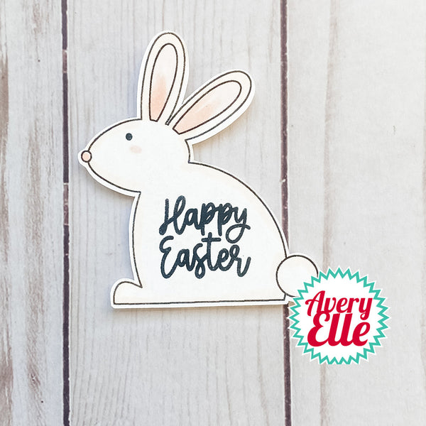 Avery Elle - Bunny Tag - Clear Stamps