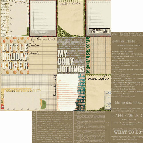 Elizabeth Craft Designs - Christmas Field Notes paper set