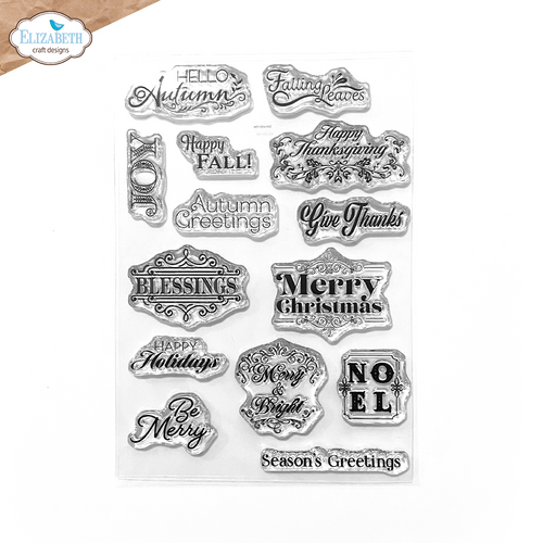 Elizabeth Craft Designs - Seasonal Sentiments stamp set