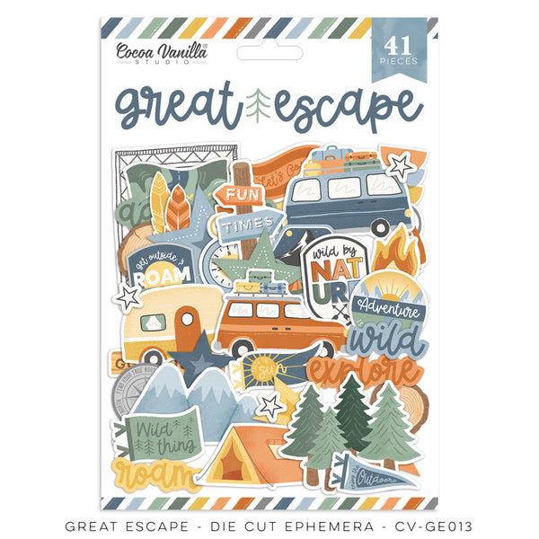 Cocoa Vanilla Studio - Great Escape - Die Cut Ephemera Pack