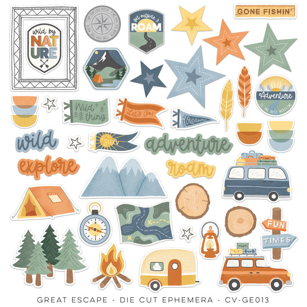Cocoa Vanilla Studio - Great Escape - Die Cut Ephemera Pack