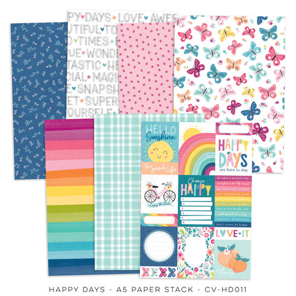 Cocoa Vanilla Studio - Happy Days - A5 Paper Stack
