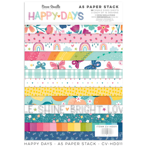 Cocoa Vanilla Studio - Happy Days - A5 Paper Stack