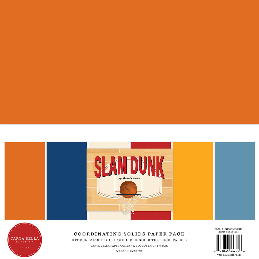 Carta Bella - Slam Dunk - 12 x 12 Coordinating Solids Pack