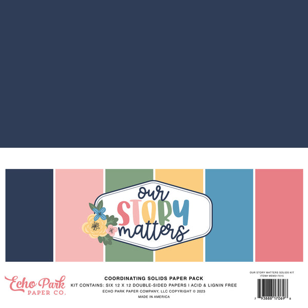 Echo Park - Our Story Matters - 12 x 12 Coordinating Solids Pack