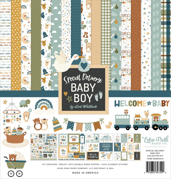 Echo Park Paper - Special Delivery - Baby Boy 12 x 12 Collection Kit