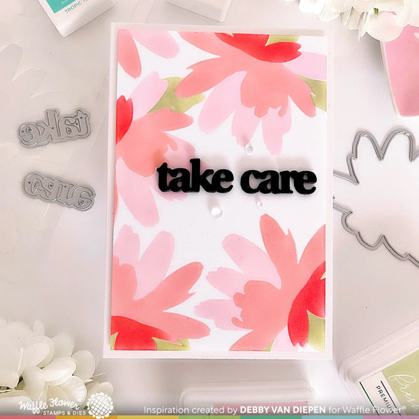 Waffle Flower - Print & Script - Take Care die