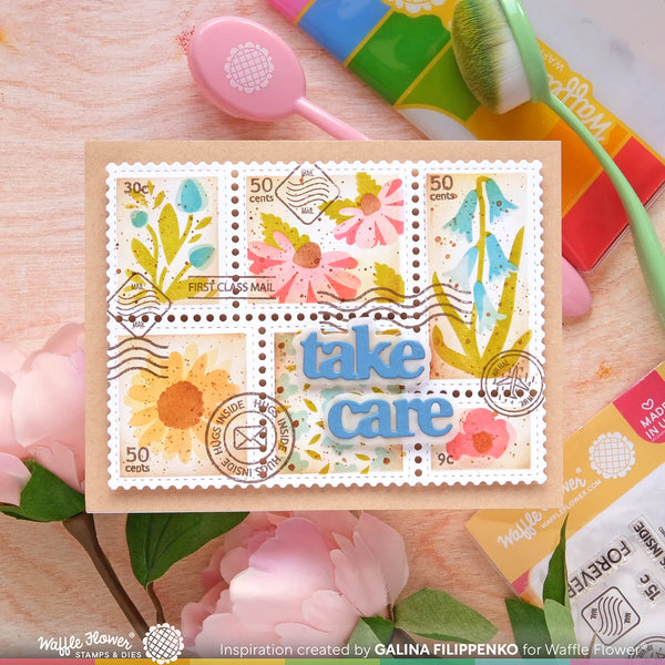 Waffle Flower - Print & Script - Take Care die