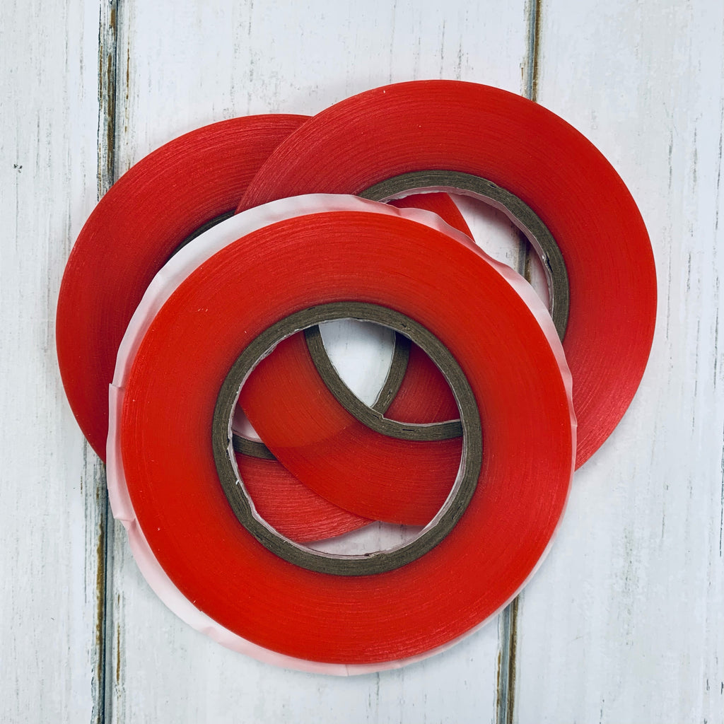 ScrappyTac Adhesive Tape - Big Red - 1/4" X 36 Yards - Red Line Tape