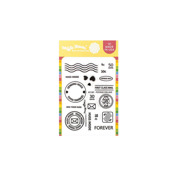 Waffle Flower - Postage Collage stamp set