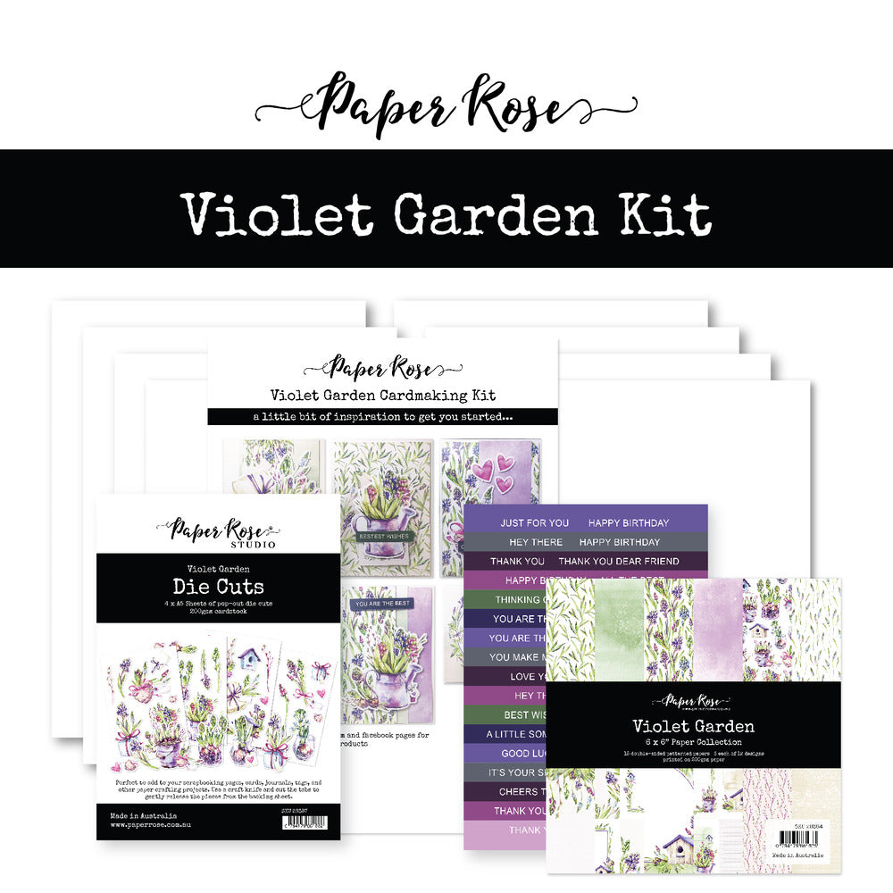 Paper Rose - Violet Garden - Cardmaking Kit