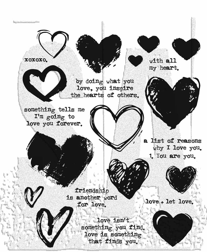 Stampers Anonymous - Tim Holtz - Love Notes stamp set