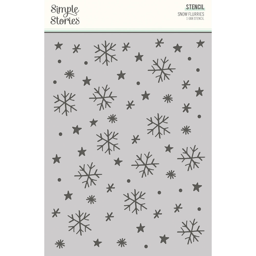 Simple Stories - Winter Wonder - Snow Flurries Stencil