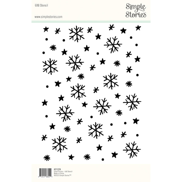 Simple Stories - Winter Wonder - Snow Flurries Stencil