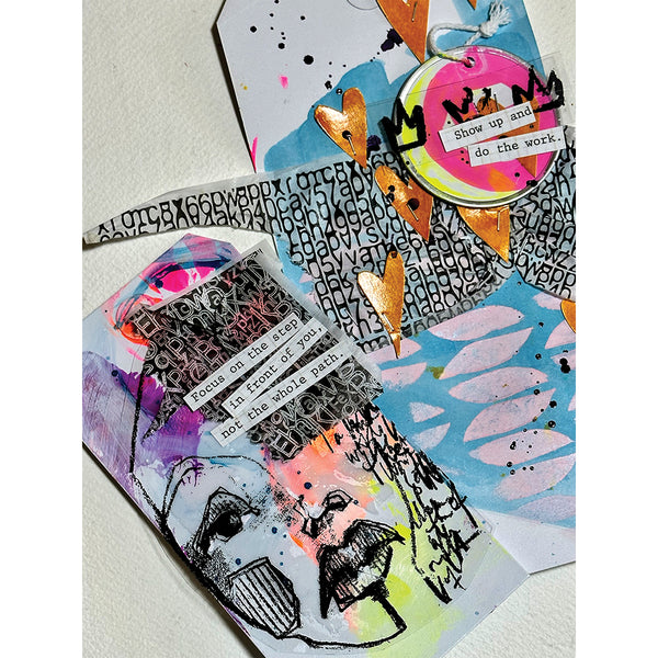 Dina Wakley Media - Collage Paper - Jumbled Letters