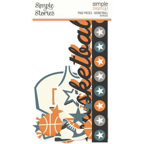 Simple Stories - Page Pieces - Basketball