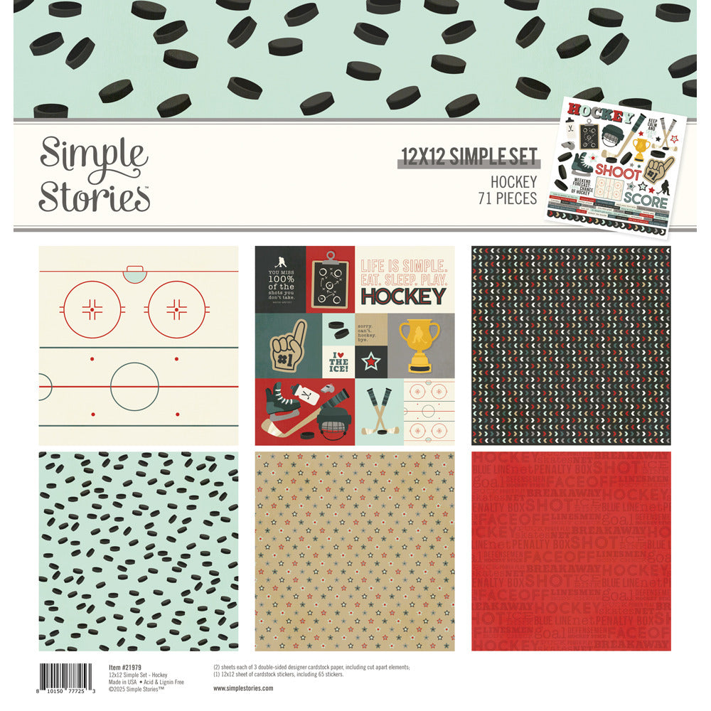 Simple Stories - Hockey - 12 x 12 Collection Kit