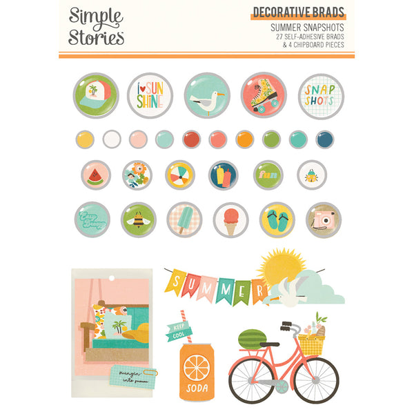Simple Stories - Summer Snapshots - Decorative Brads