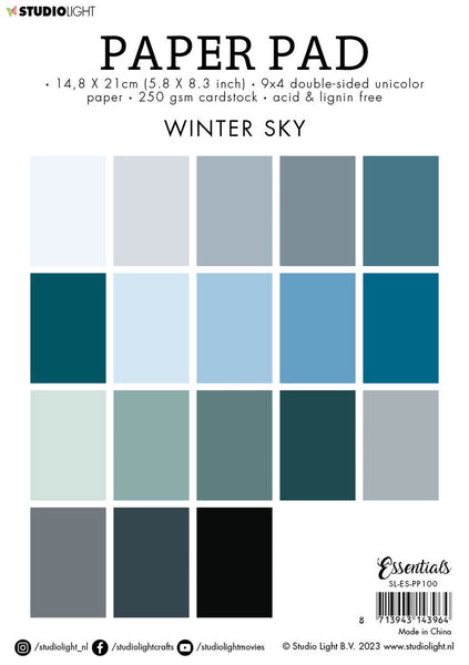 Studio Light - Essentials Paper Pad - Winter Sky