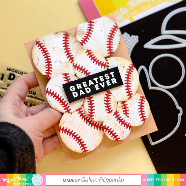 Waffle Flower - Baseball Dad - die set