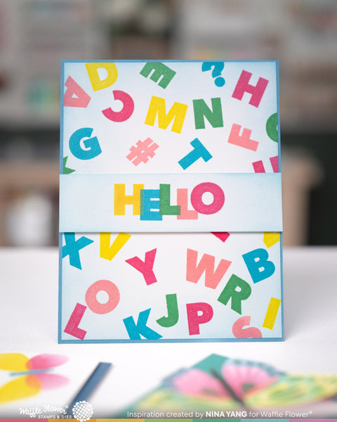 Waffle Flower - Overlapping Alpha - Clear stamp set