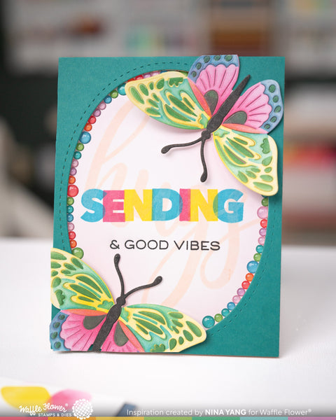 Waffle Flower - Overlapping Alpha - Clear stamp set