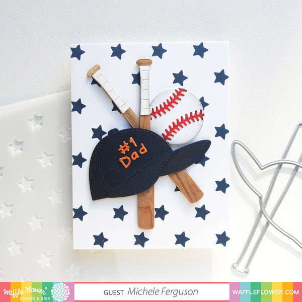 Waffle Flower - Baseball Dad - die set