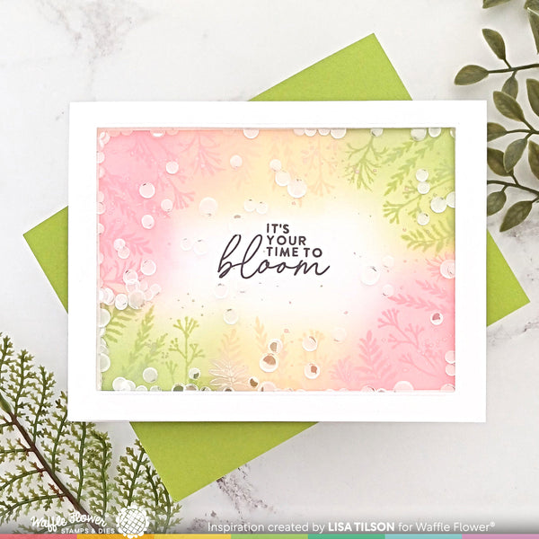 Waffle Flower - Postage Collage - Wild Flower Silhouettes Clear stamp set