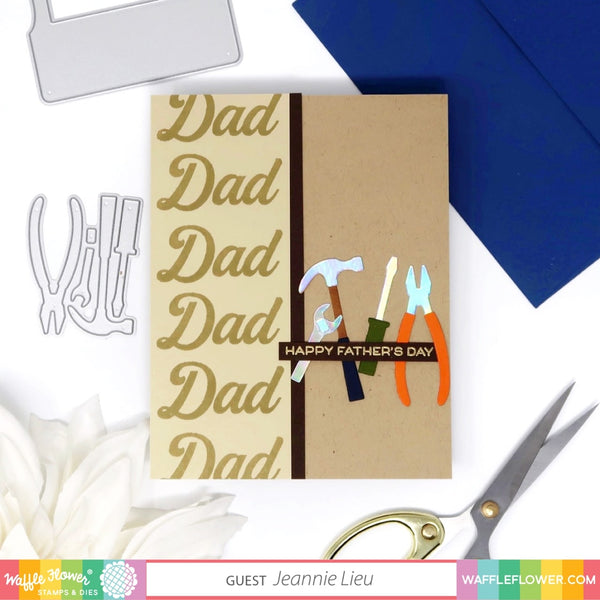 Waffle Flower - For the Guys Sentiments - Clear stamp set