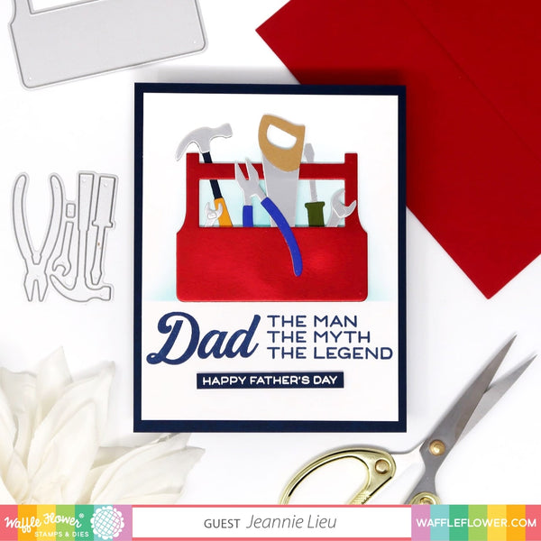 Waffle Flower - For the Guys Sentiments - Clear stamp set