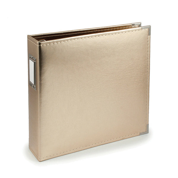 WRMK - Classic Leather D-Ring Album - Gold 12"X12"