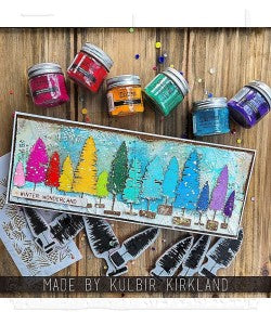 Stampers Anonymous - Tim Holtz - Bottlebrush Trees